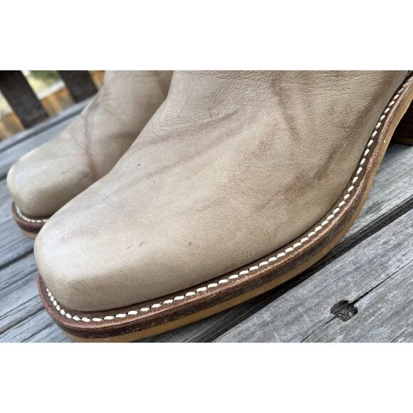 Vintage Wild Country Men's 10D Campus Boots Marbled Leather Square Toe